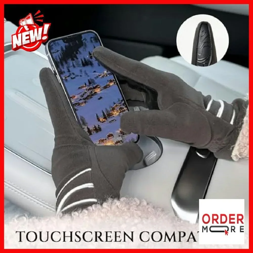 Women's Winter Fleece Gloves Touchscreen Cold Weather Stretch One Size